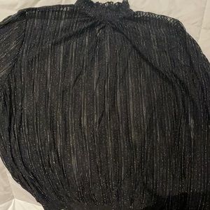 Black shiny blouse